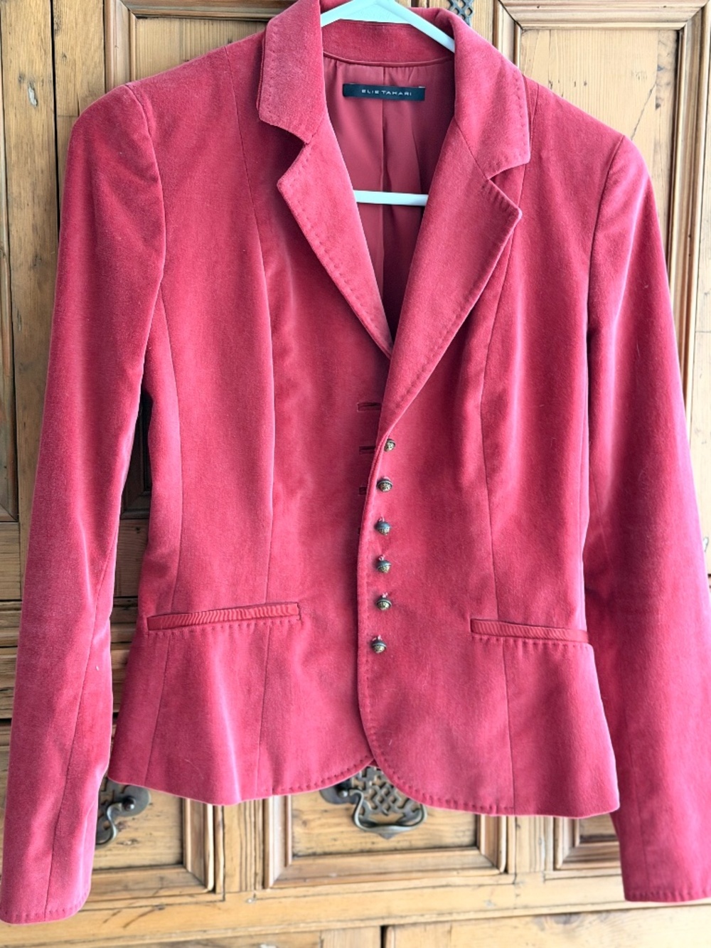 Rose velvet Elie Tahari Exceptional Blazer